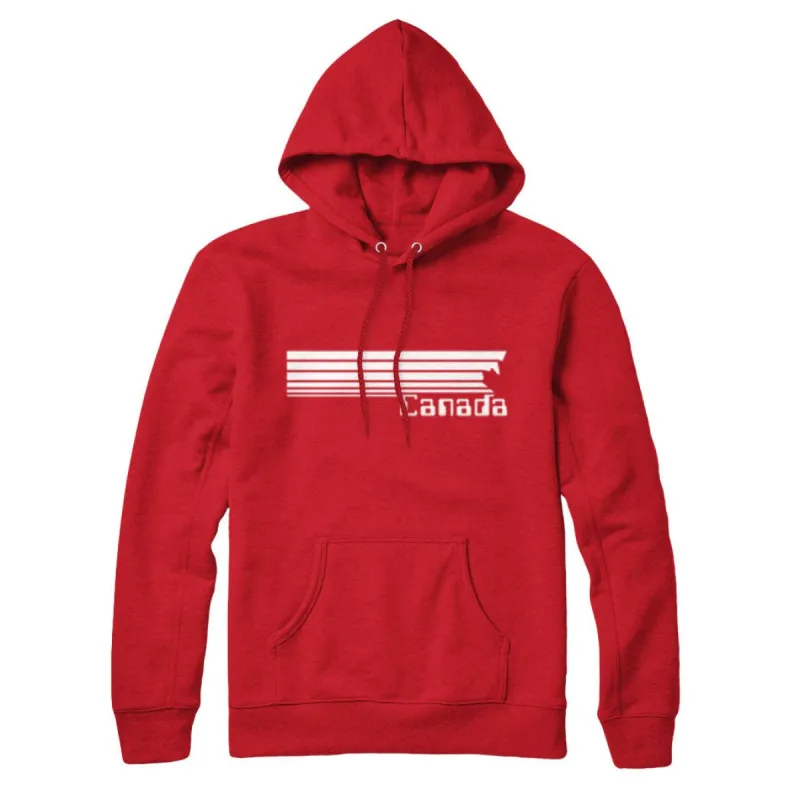 Canada 80s Retro Stripe Sweatshirt and Hoodie sold by Black Maple Trading