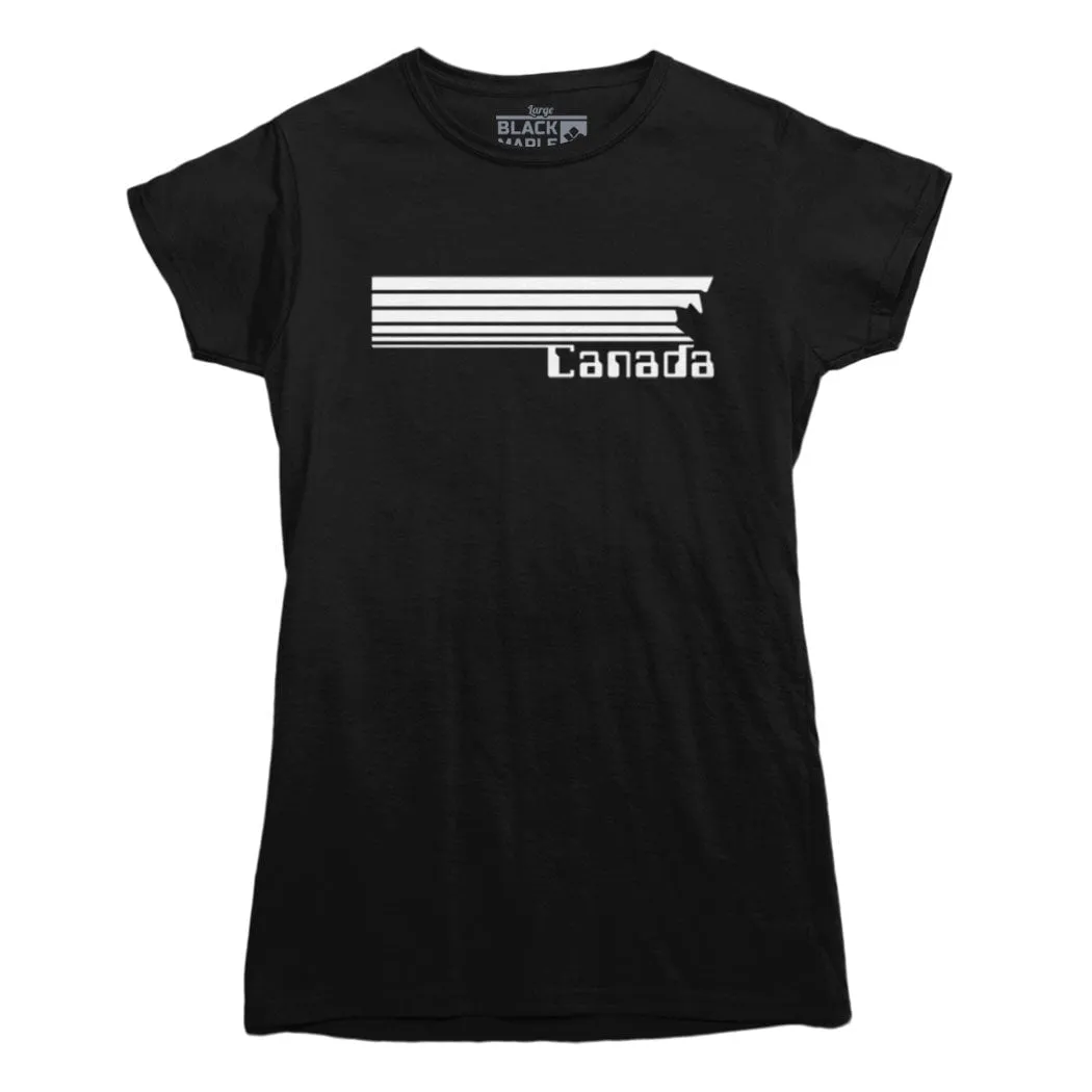 Canada 80s Retro Stripe T-shirt sold by Black Maple Trading product image thumbnail 3