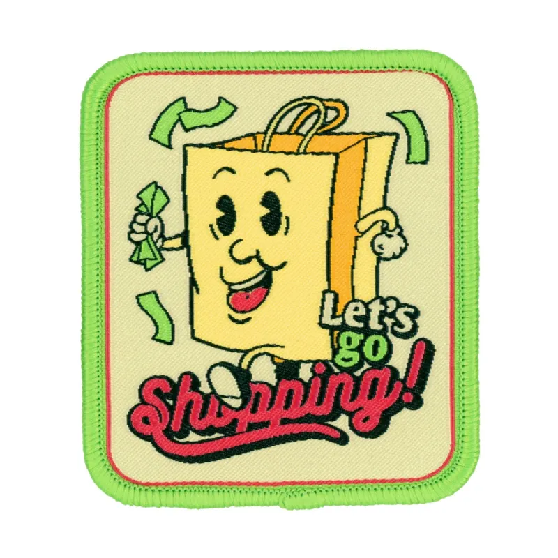 Lets Go Shopping Patch sold by Black Maple Trading