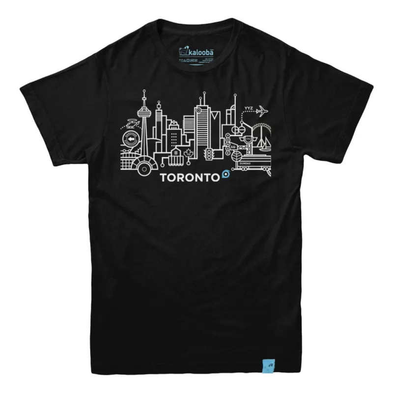 Kalooba Toronto Skyline T-shirt sold by Black Maple Trading