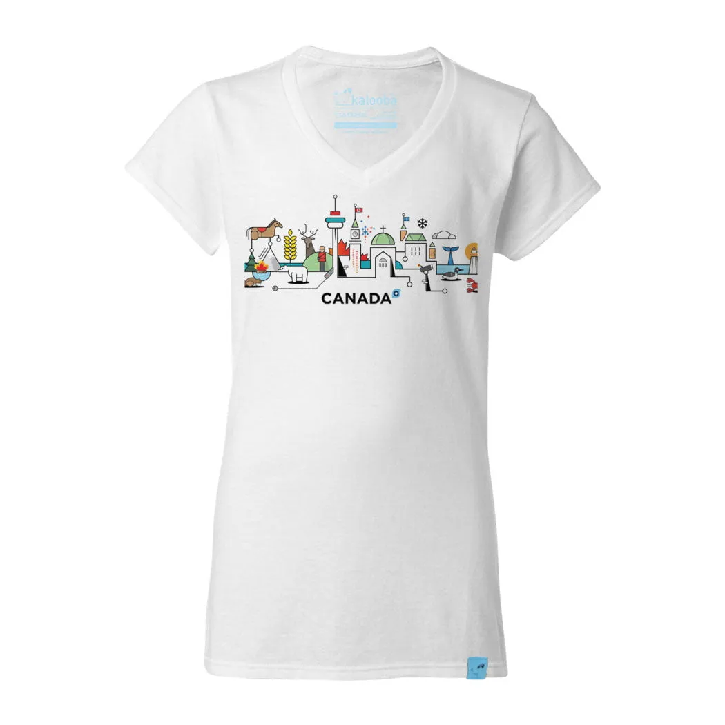 Kalooba Canada Skyline T-shirt sold by Black Maple Trading product image thumbnail 5