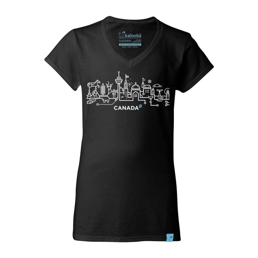 Kalooba Canada Skyline T-shirt sold by Black Maple Trading product image thumbnail 2