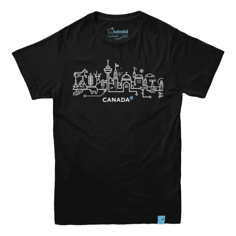 Kalooba Canada Skyline T-shirt sold by Black Maple Trading
