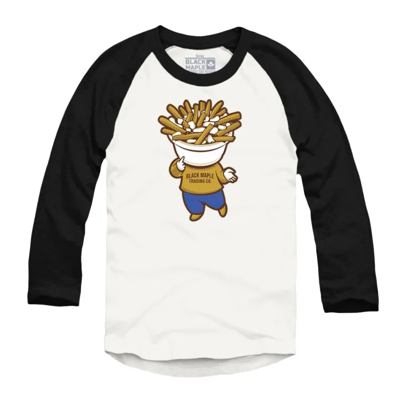Poutine Head Raglan sold by Black Maple Trading