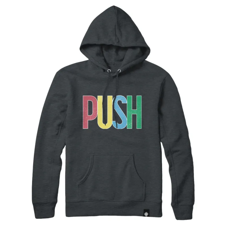 PUSH Colourful Logo Sweatshirt and Hoodie sold by Black Maple Trading