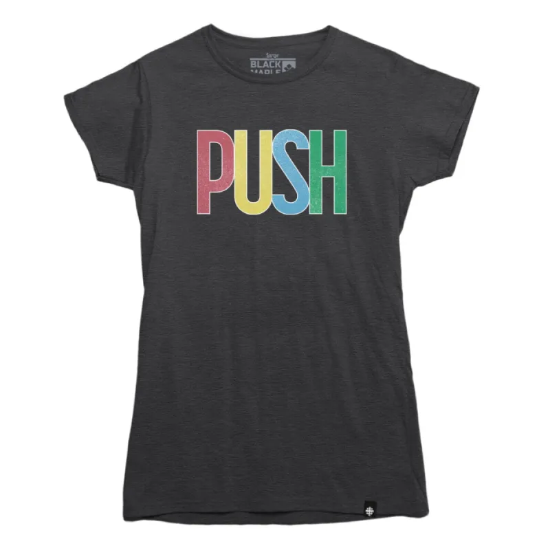 PUSH Colourful Logo T-shirt sold by Black Maple Trading