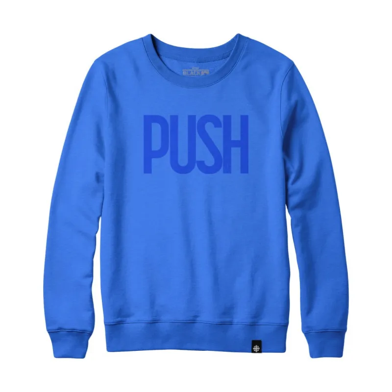 PUSH Tone on Tone Logo Sweatshirt and Hoody sold by Black Maple Trading
