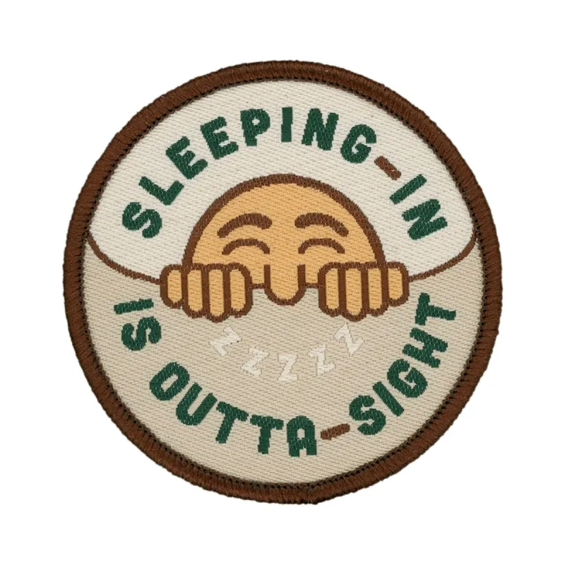 Sleeping in is Outta-Sight Patch sold by Black Maple Trading