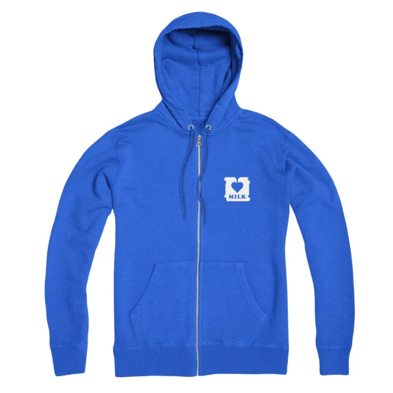 Love Milk Zip Hoodie sold by Black Maple Trading