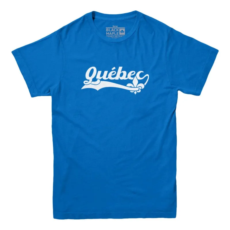 Québec Retro Baseball Logo T-shirt sold by Black Maple Trading