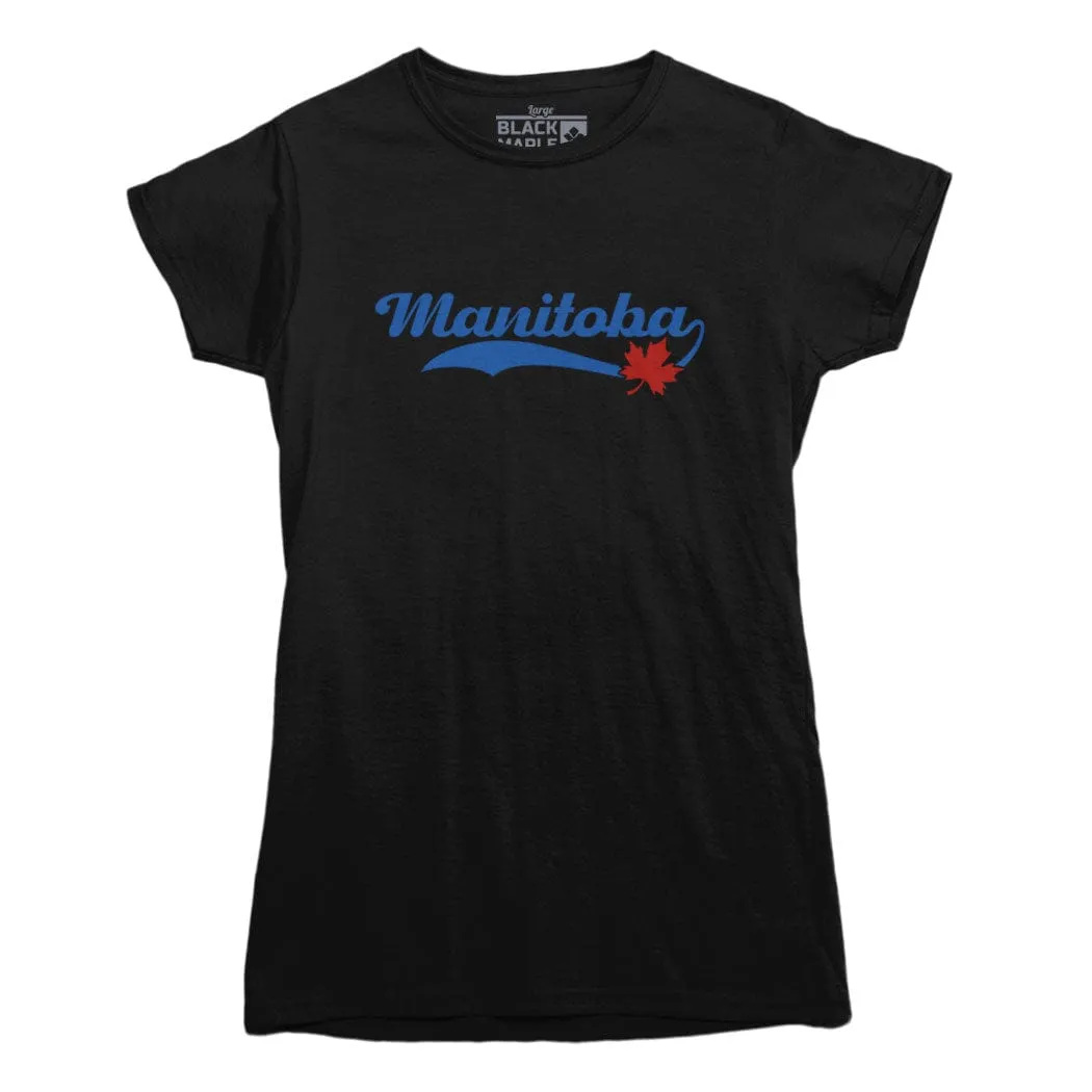 Manitoba Retro Baseball Logo T-shirt sold by Black Maple Trading product image thumbnail 4
