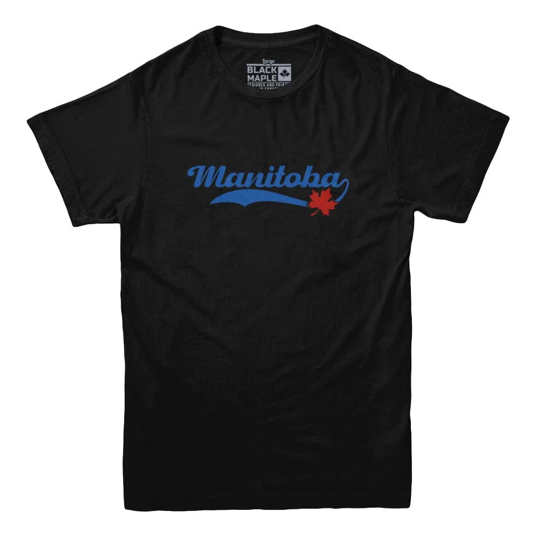 Manitoba Retro Baseball Logo T-shirt sold by Black Maple Trading product image thumbnail 3
