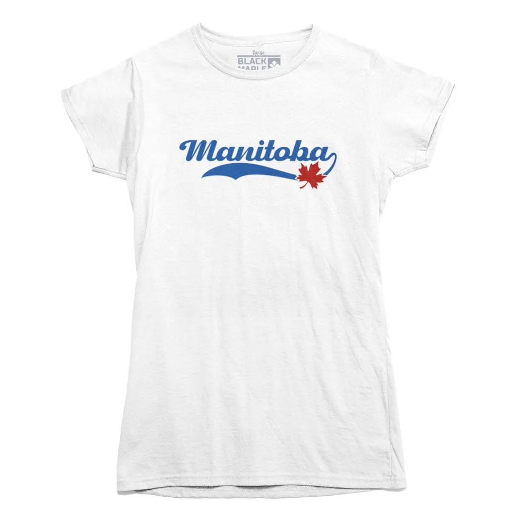 Manitoba Retro Baseball Logo T-shirt sold by Black Maple Trading product image thumbnail 2