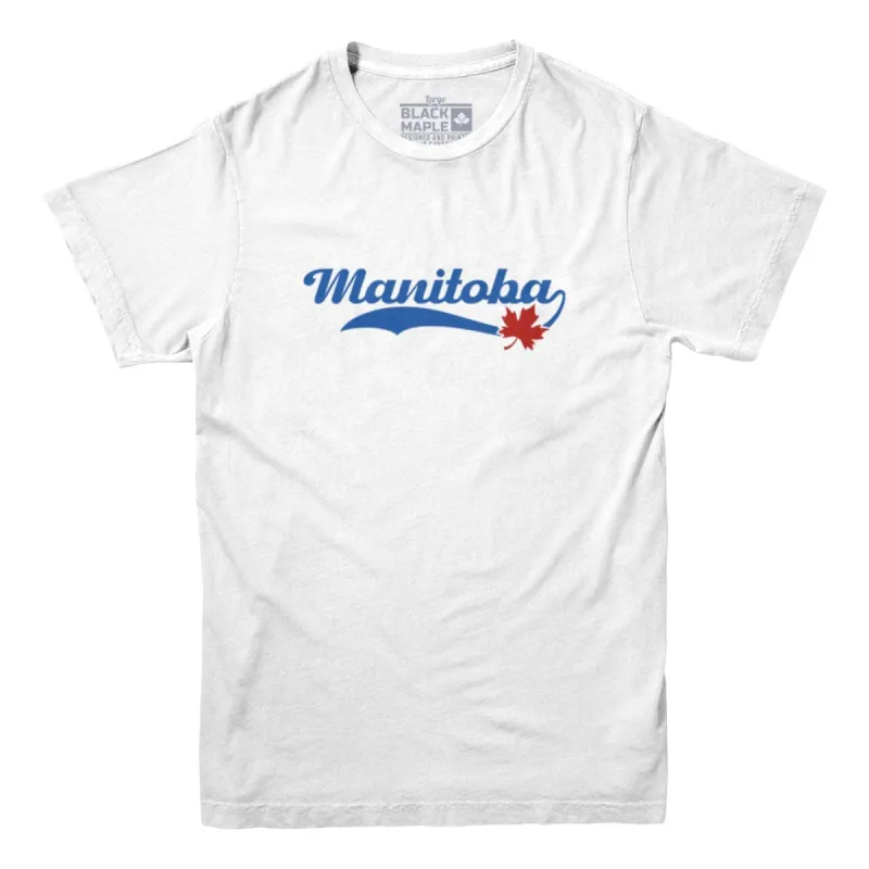 Manitoba Retro Baseball Logo T-shirt sold by Black Maple Trading