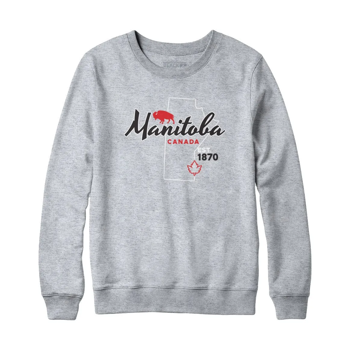 Manitoba Est 1870 Map Sweatshirt and Hoodie sold by Black Maple Trading product image thumbnail 4