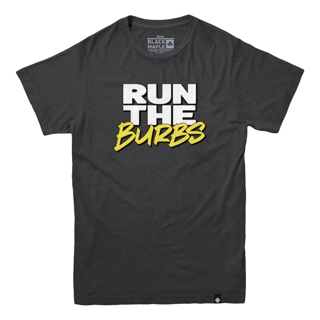 Run the Burbs Logo T-shirt sold by Black Maple Trading product image thumbnail 3