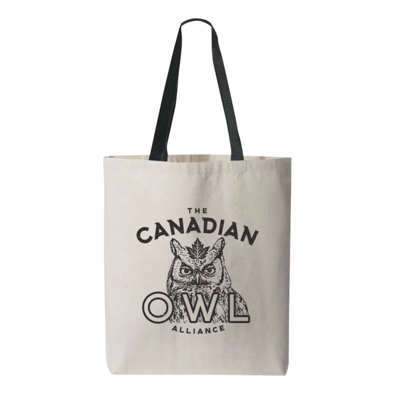 Canadian Owl Alliance Canvas Tote sold by Black Maple Trading