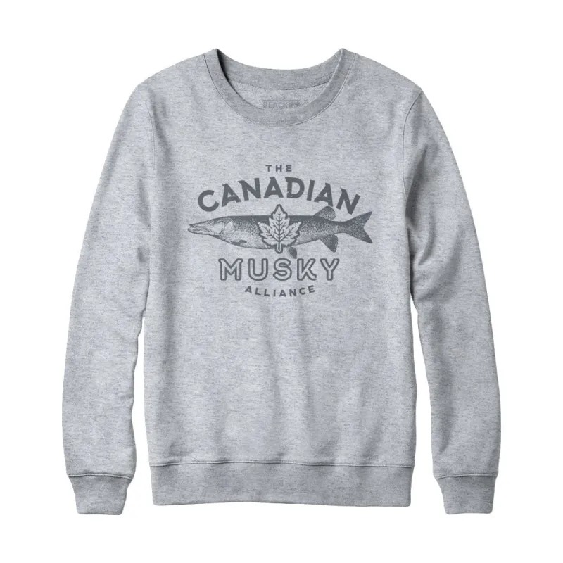 Canadian Musky Alliance Sweatshirt and Hoodie sold by Black Maple Trading
