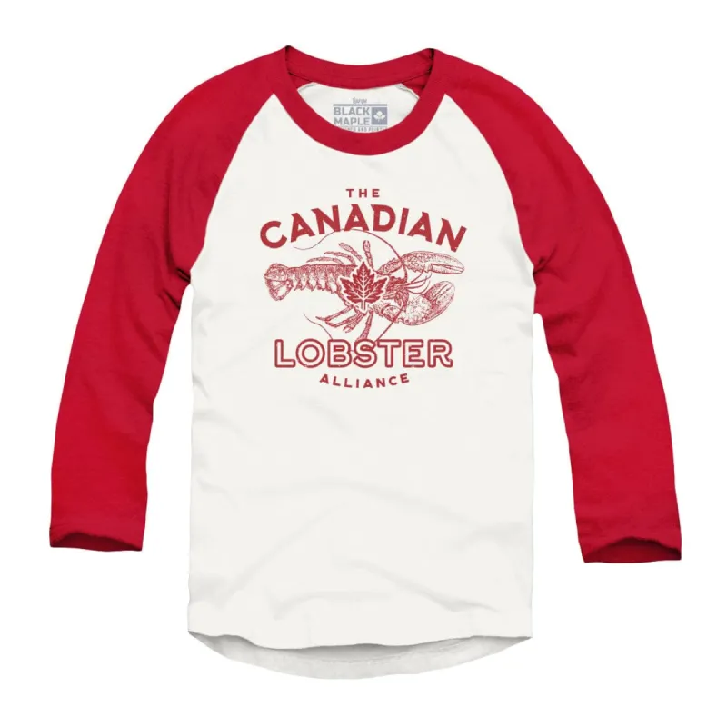 Canadian Lobster Alliance Raglan Baseball Shirt sold by Black Maple Trading