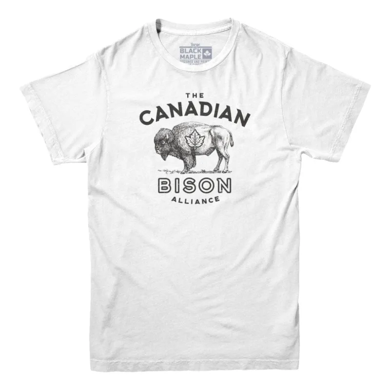 Canadian Bison Alliance T-shirt sold by Black Maple Trading