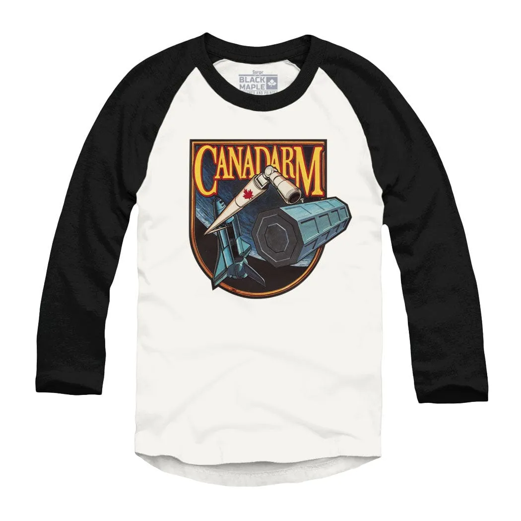 Canadarm Illustration Raglan Baseball Shirt sold by Black Maple Trading