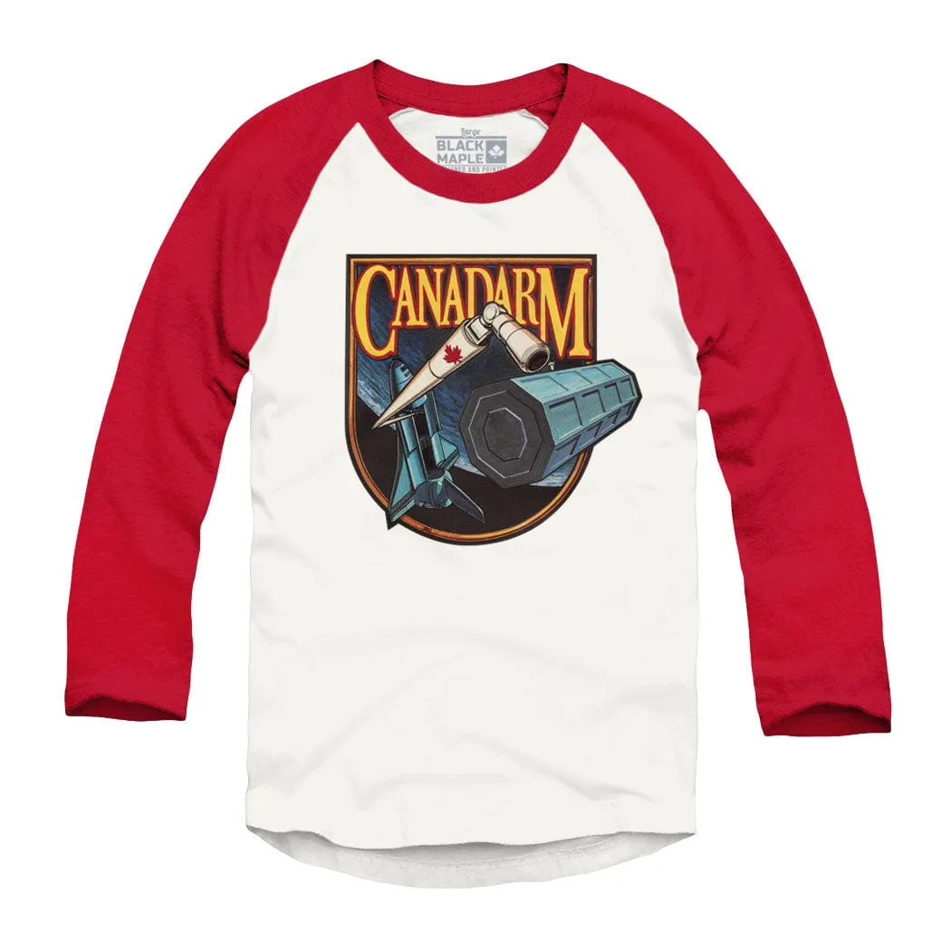 Canadarm Illustration Raglan Baseball Shirt sold by Black Maple Trading product image thumbnail 2
