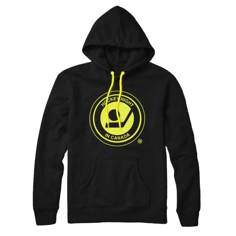 HNIC Neon Yellow Retro Logo Sweatshirt Hoodie sold by Black Maple Trading