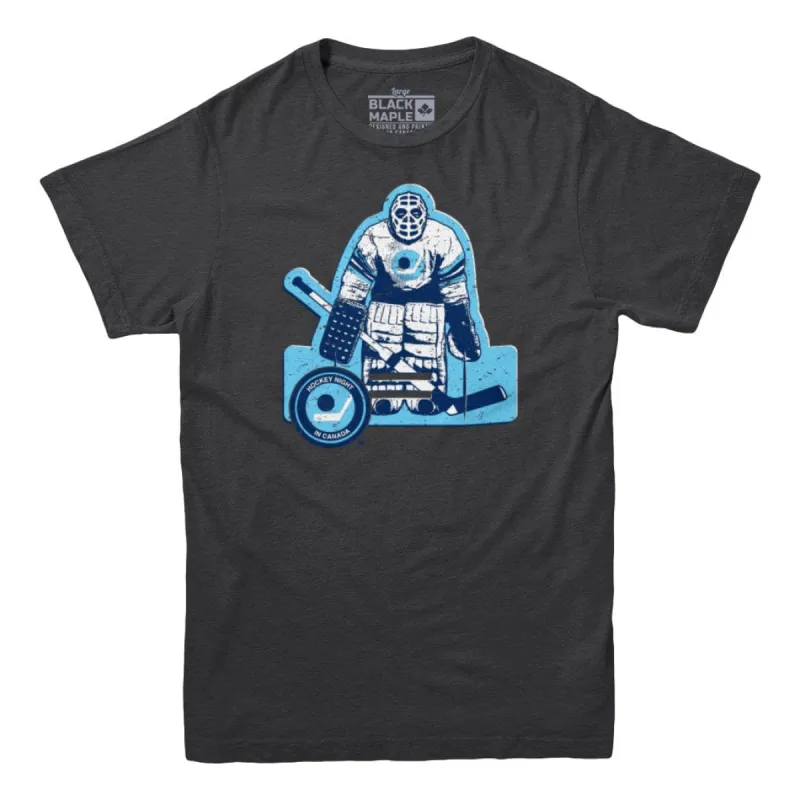 HNIC Vintage Table Hockey Goalie T-shirt sold by Black Maple Trading