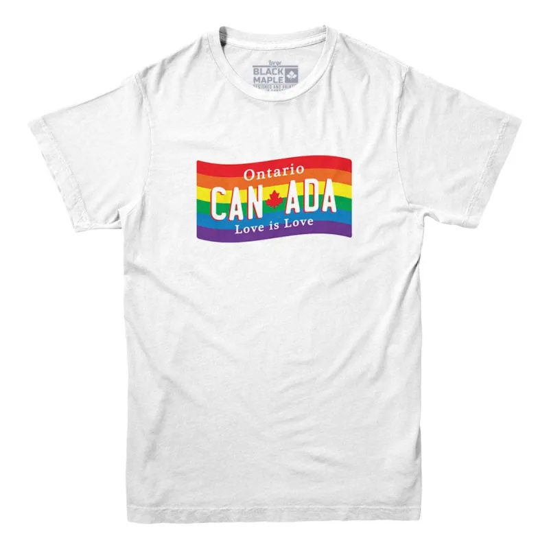 Ontario Love is Love T-shirt sold by Black Maple Trading