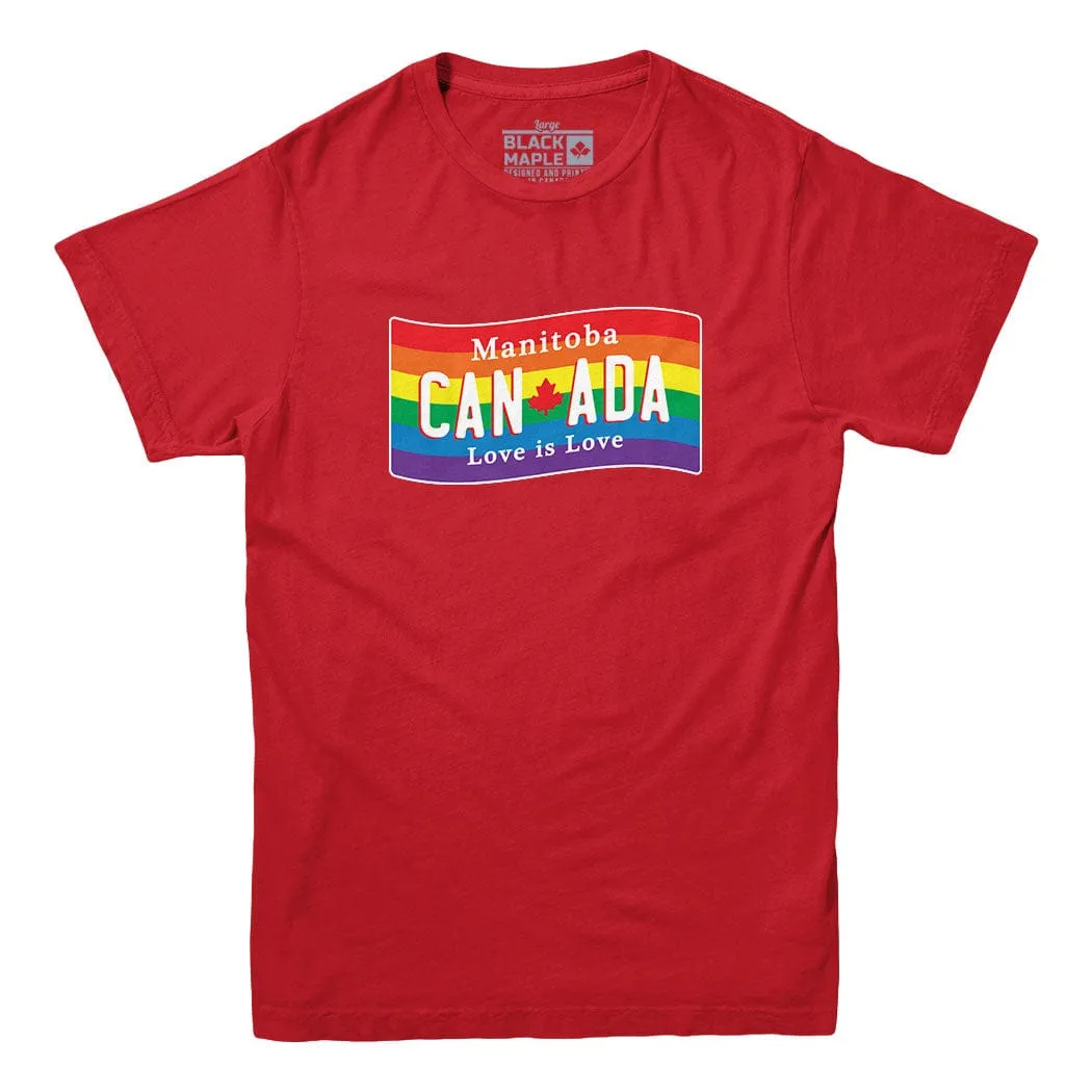 Manitoba Love is Love T-shirt sold by Black Maple Trading product image thumbnail 4