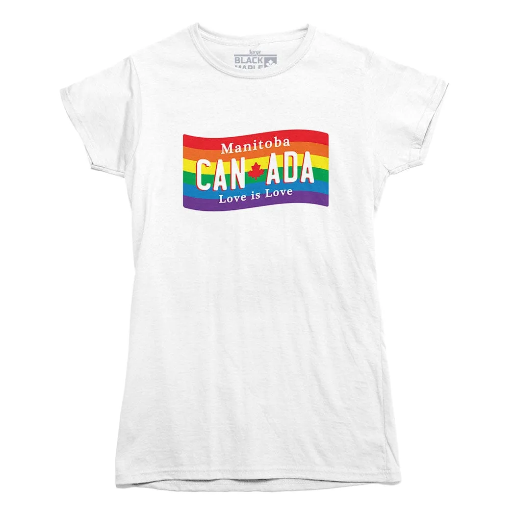 Manitoba Love is Love T-shirt sold by Black Maple Trading product image thumbnail 2