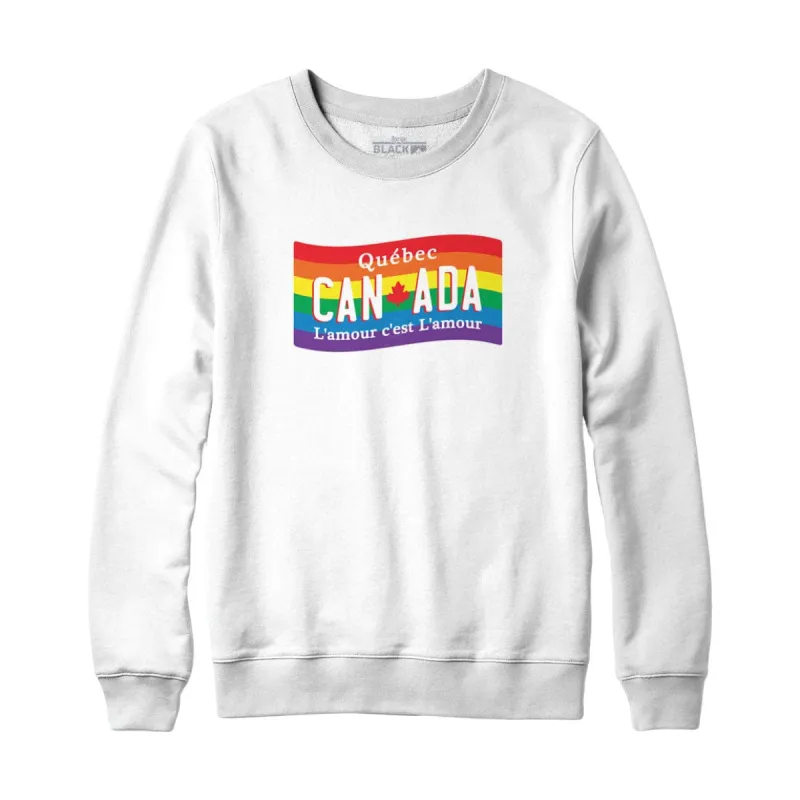 Quebec L'amour c'est L'amour Sweatshirt Hoodie sold by Black Maple Trading