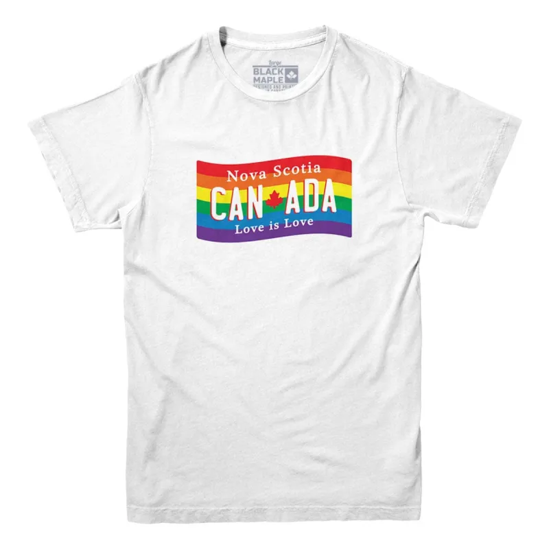 Nova Scotia Love is Love T-shirt sold by Black Maple Trading