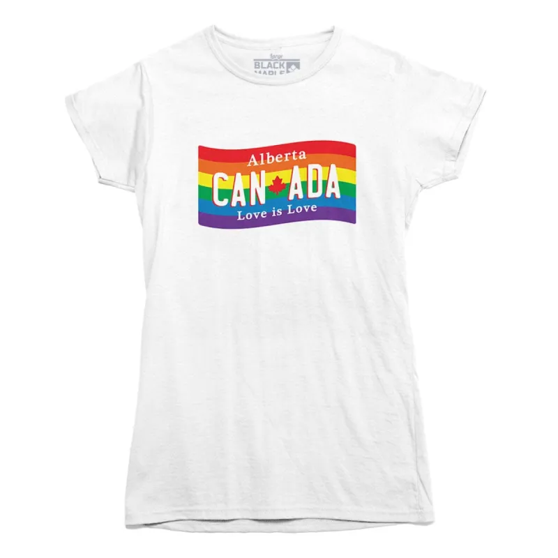 Alberta Love is Love T-shirt sold by Black Maple Trading