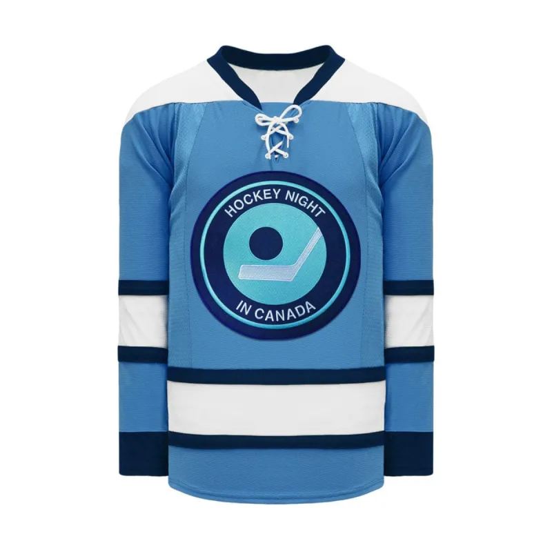 Retro Hockey Night in Canada Logo Hockey Jersey sold by Black Maple Trading