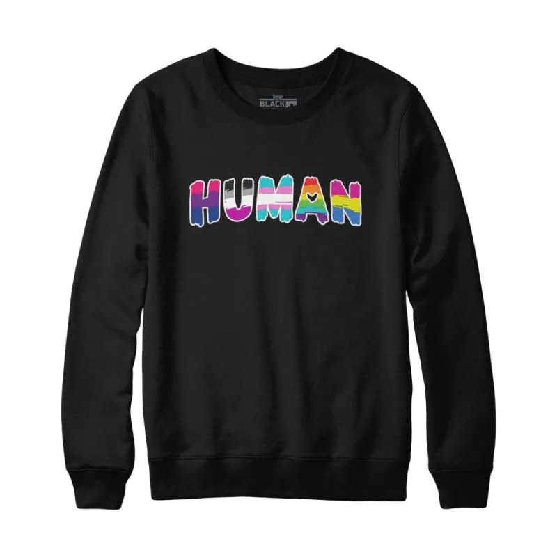 Human LGBTQ Sweatshirt Hoodie sold by Black Maple Trading