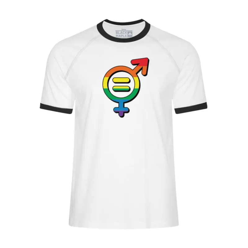 Pride Gender Equality Icon Ringer T-shirt sold by Black Maple Trading