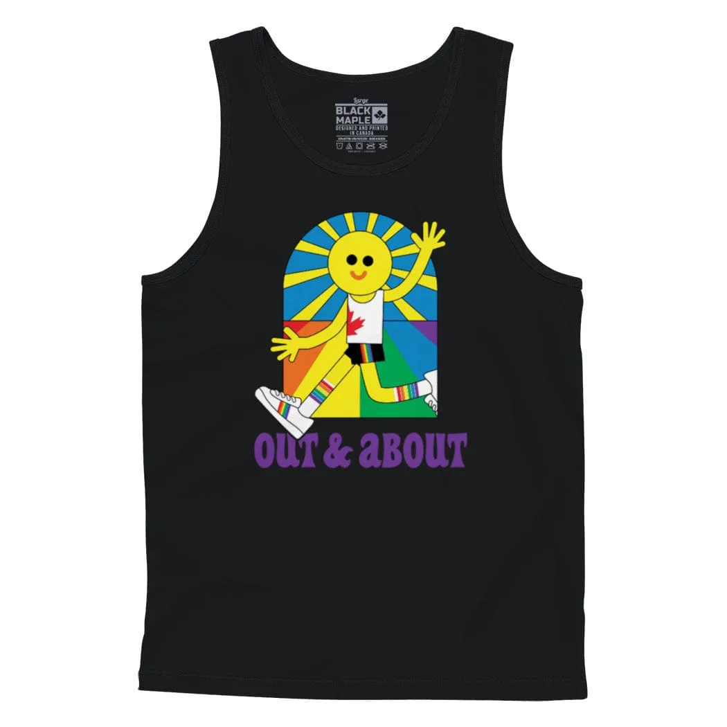 Out and About LGBTQ Pride Tanktop sold by Black Maple Trading product image thumbnail 2