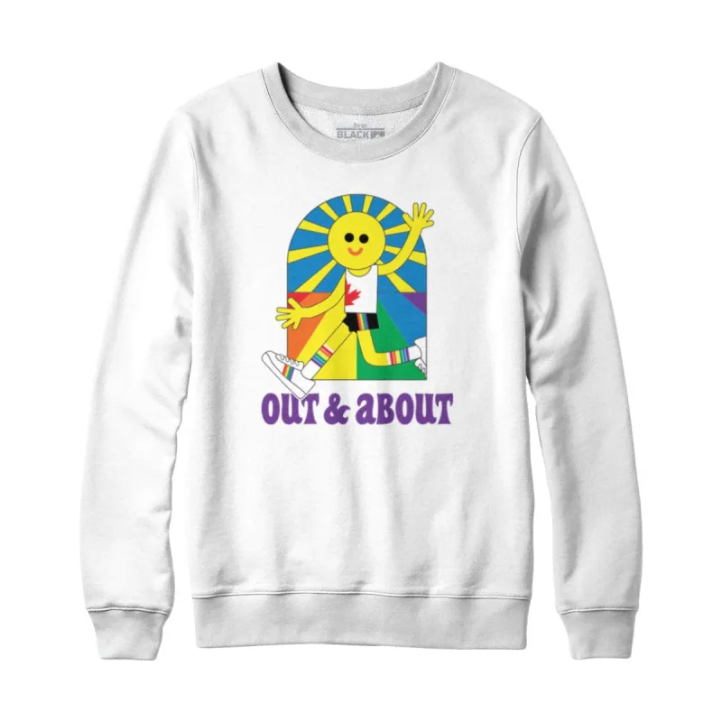Out and About LGBTQ Pride Sweatshirt Hoodie sold by Black Maple Trading