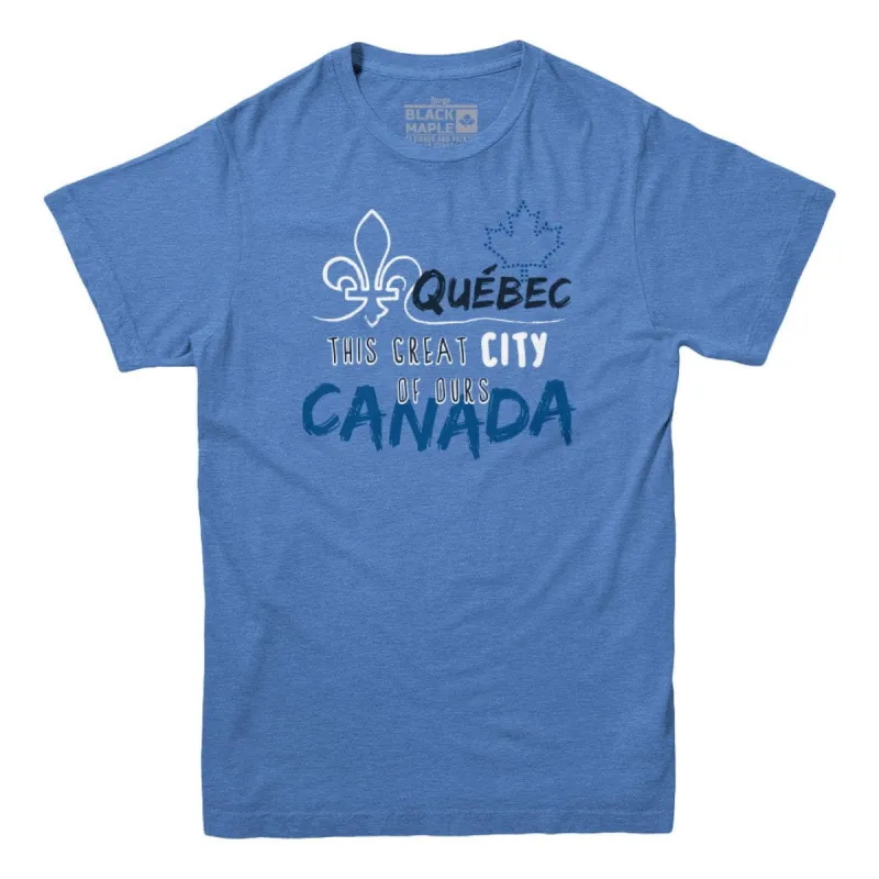 Quebec City: This Great City T-shirt sold by Black Maple Trading