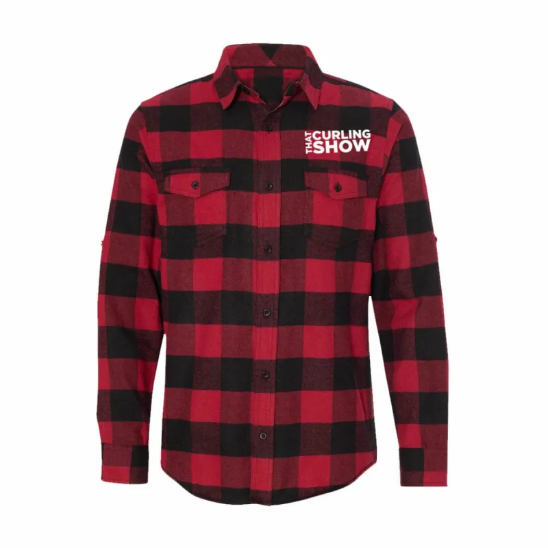 That Curling Show Buffalo Plaid Button Down Shirt sold by Black Maple Trading