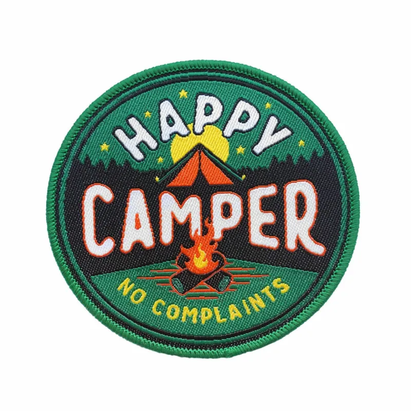 Happy Camper No Complaints Iron on Patch sold by Black Maple Trading