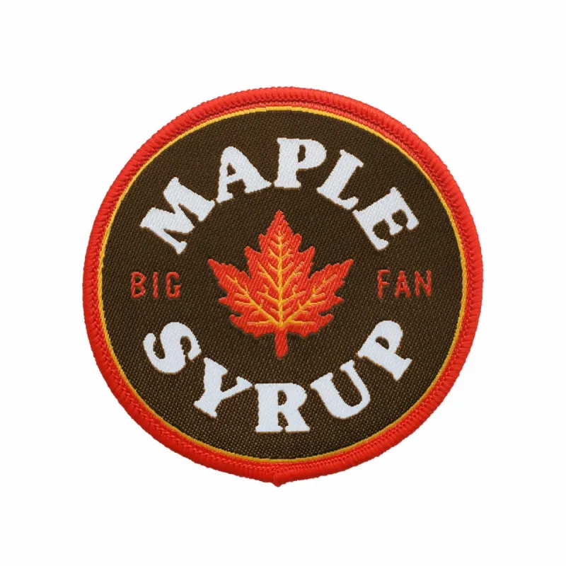 Maple Syrup Big Fan Iron on Patch sold by Black Maple Trading