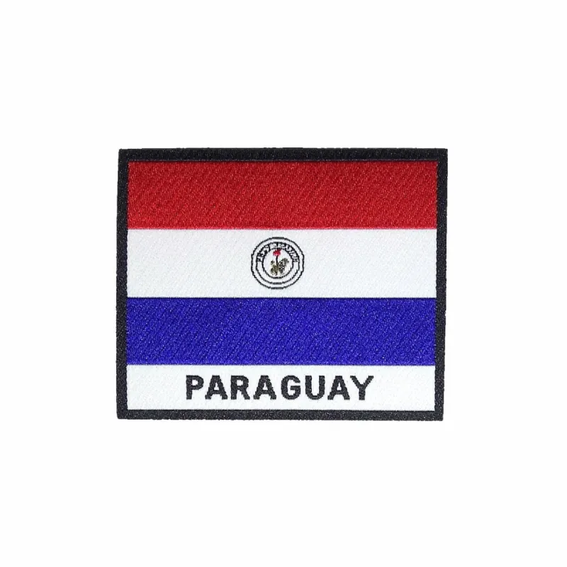 Paraguay Flag Iron On Patch sold by Black Maple Trading