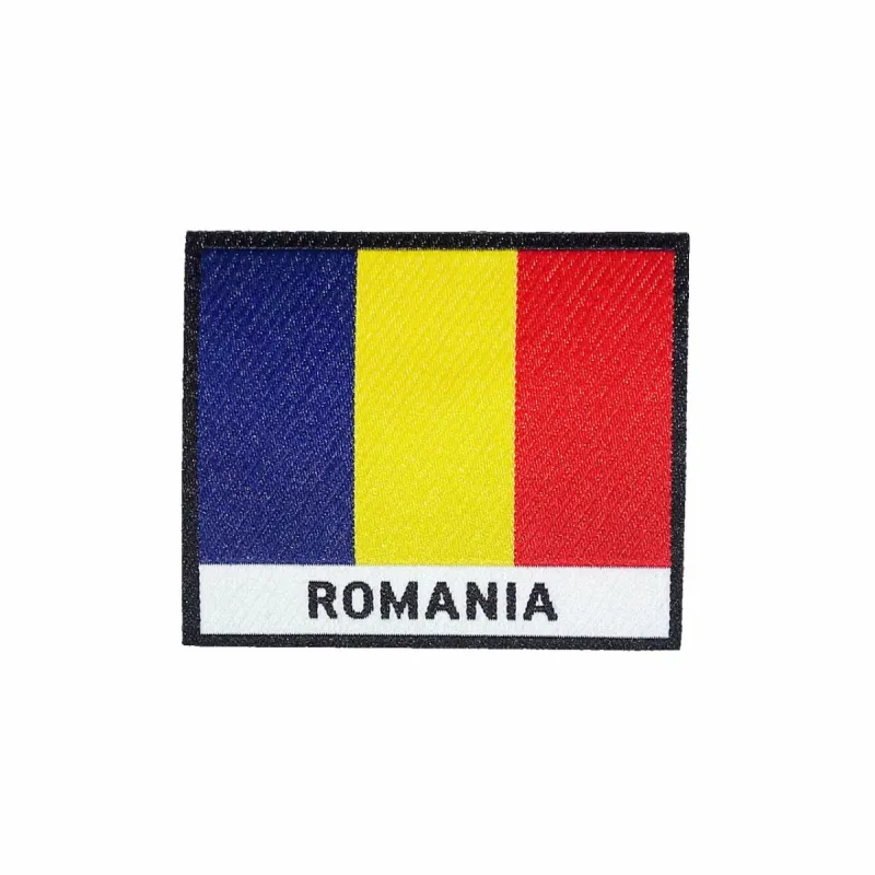 Romania Flag Iron On Patch sold by Black Maple Trading