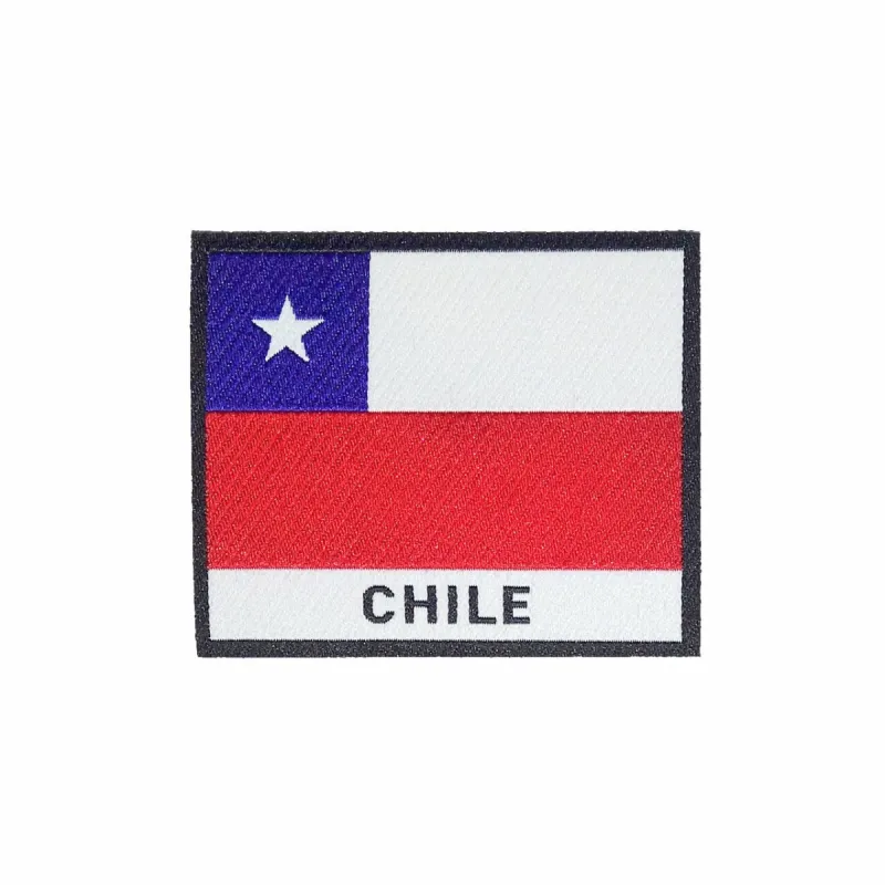 Chile Flag Iron On Patch sold by Black Maple Trading