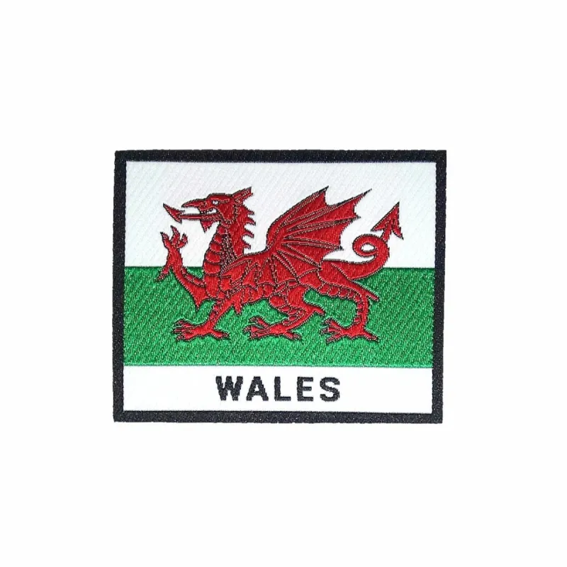 Wales Flag Iron On Patch sold by Black Maple Trading