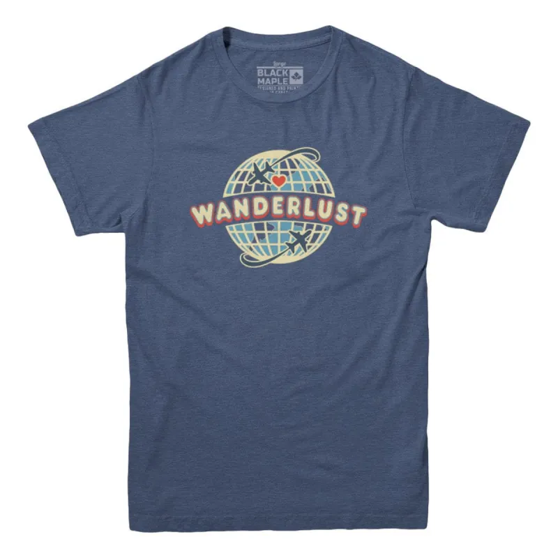Wanderlust T-shirt sold by Black Maple Trading