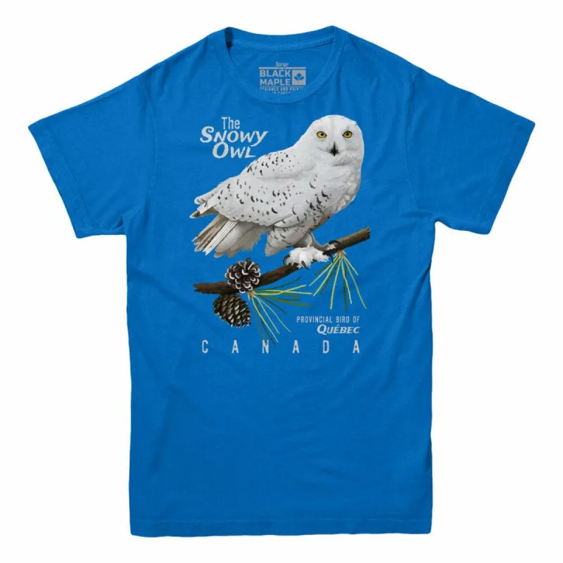 Quebec Snowy Owl Provincial Bird T-shirt sold by Black Maple Trading