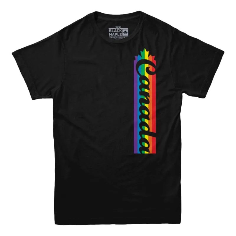 Pride Canada Stripe T-shirt sold by Black Maple Trading